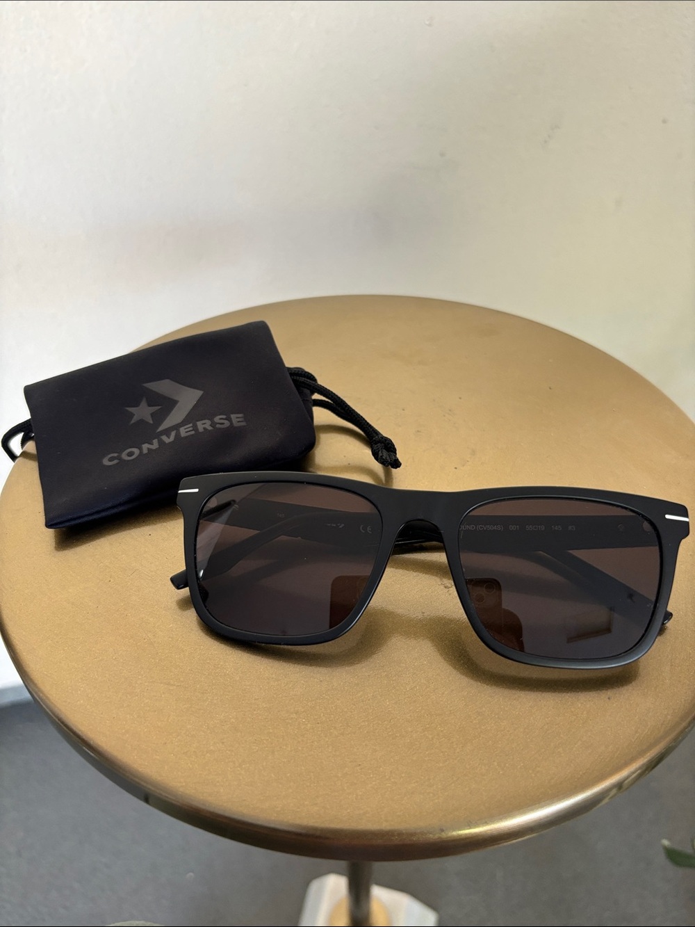 Converse Matte Black Sunglasses with Dark Lenses